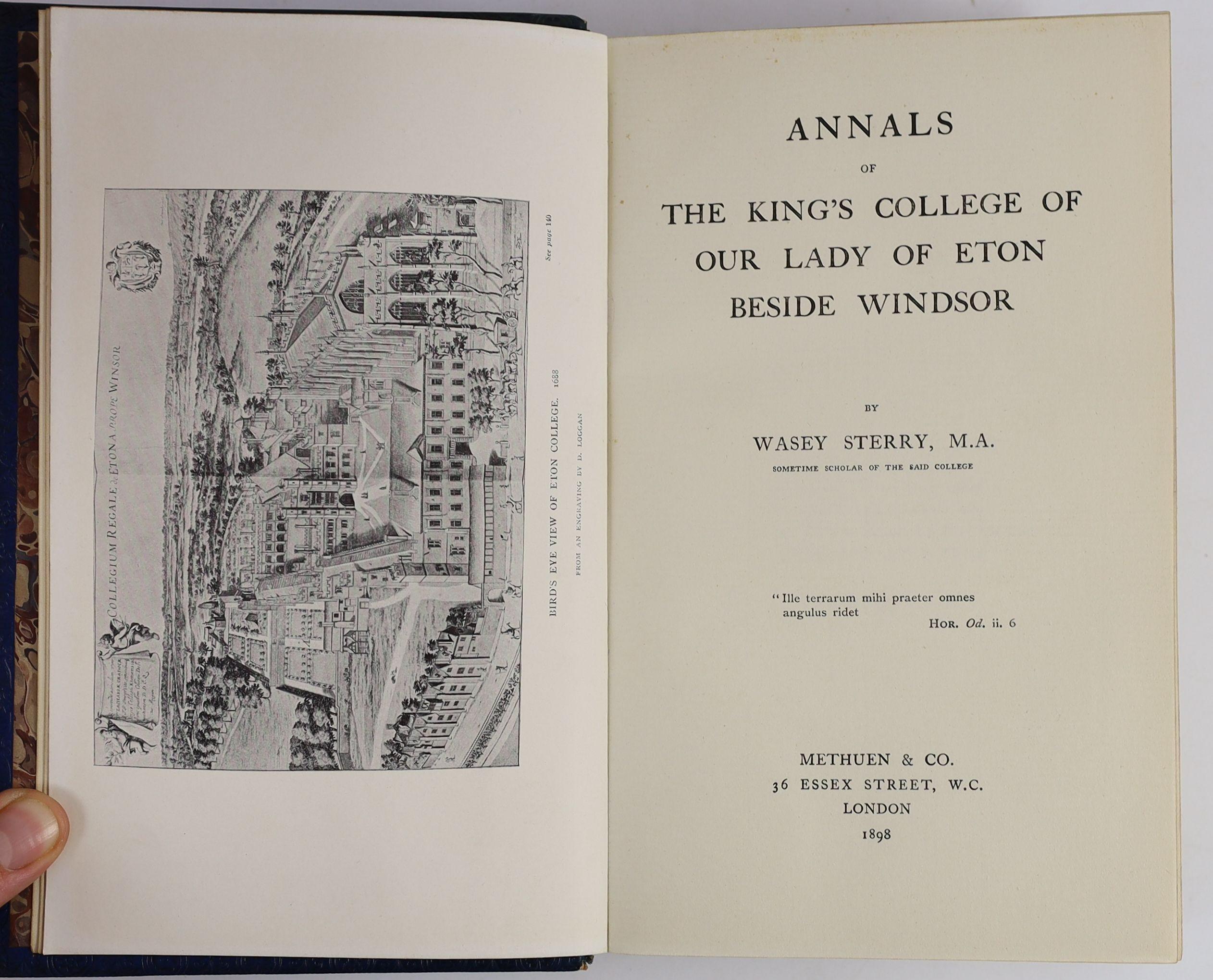 Eton College interest - Lyte, Sir H.C. Maxwell - A History of Eton College (1440-1910), 8vo, maroon calf, ink presentation inscription to front fly leaf, Macmillan and Co., London, 1911; Jesse, J. Heneage - Memoirs of Ce